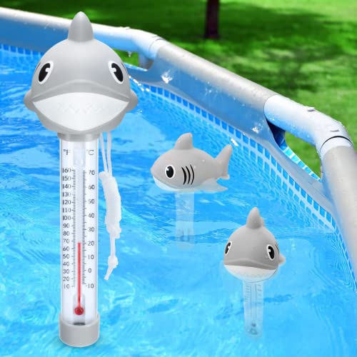 Плаващ Термометър за басейна LanBlu, Голям Размер, Лесно Считываемый Термометър за температурата на водата в басейна,