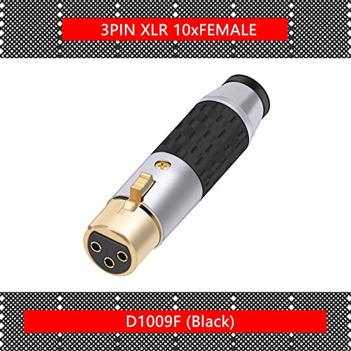 Жак микрофонного кабел SOYEN X L R XLR-жена или XLR-мъжки 3-Пинов Директен черно-червена запушалка 10шт (Цвят: