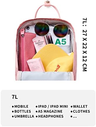 KALIDI Mini 7L Раница за жени 10,7-инчов iPad Класически Малка Раница за Къмпинг, Раница за Пътуване, Раница за Колеж