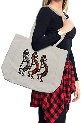 Чанта за пазаруване Ambesonne в ретро стил, Фигура на Плодородието, Вдъхновен от принтом с илюстрации към вневременному дизайн, Екологично чанта за Еднократна употреба