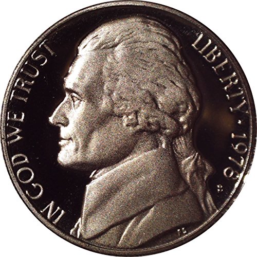 Монета от никелевого плода Джеферсън 1978 година 5C с Лъскава Дълбока Камеей Без циркулация