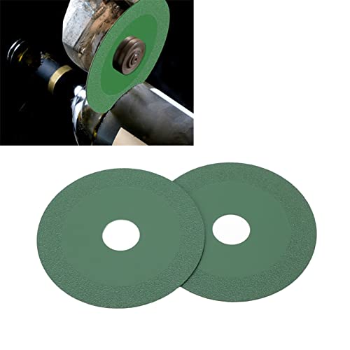 Режещ диск, 2 ЕЛЕМЕНТА Стъклен Режещ Диск, Лесно за инсталиране от Высокомарганцовистой стоманени, Огнеупорни, за Винени бутилки (Тъмно Зелен)