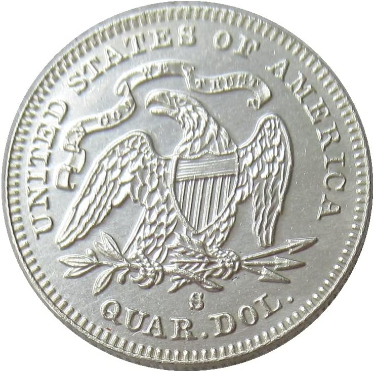 25 на Сто Флаг на САЩ 1875 Г., сребърно покритие Копие на Възпоменателни монети