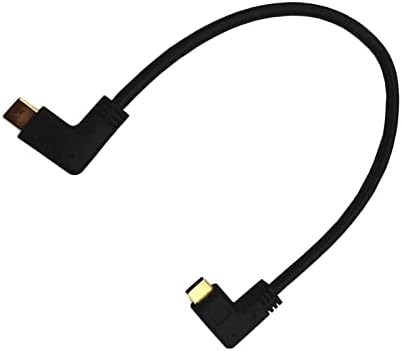 Удлинительный Кратък USB кабел C, удължител тип C от мъжа към жената, трансфер на данни до 10 Gb/сек, USB кабел 3.1 за Nintendo Switch, MacBook Pro (кабел тип C от мъжете на мъжа, ляво и дясн