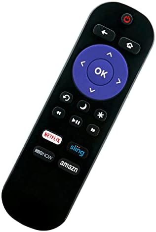 LC-RCRUS-17 Взаимозаменяеми дистанционно управление, приложимо за Sharp Roku Smart TV с ключ Netflix HBO Sling Key LC50LB481U