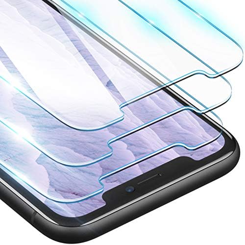 tech21 Чист Прозрачен калъф за телефон Apple iPhone 11 със защита от падане на 10 метра, защитен слой от прозрачно стъкло ORIbox за iPhone 11, защитен слой от закалено стъкло XR (6,1 инча)