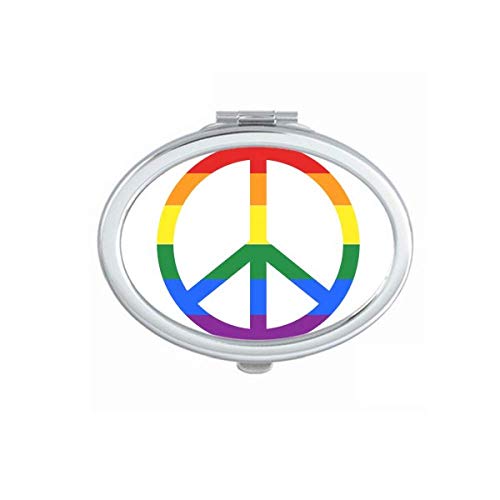 Дъга Гей-антивоенное ЛГБТ-Огледало Портативен Сгъваем Ръчен Грим Двойни Странични Очила