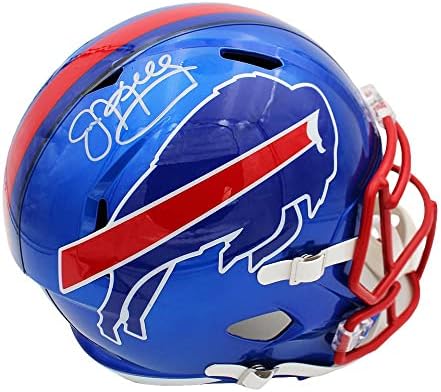 Джим Кели Подписа Голям шлем Buffalo Bills Speed Flash NFL - Каски NFL с автограф
