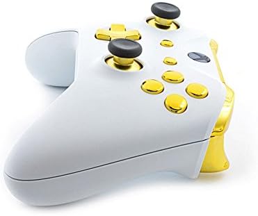 Потребителски контролер Бял/златен цвят без промяна, съвместим с уникален дизайн Xbox One S / X (с жак 3.5)