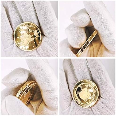 wootall Златна Монета с Анимационни Зъбната Фея, Възпоменателна Монета, Детска Медал За Смяна на зъбите, Подарък-Монета