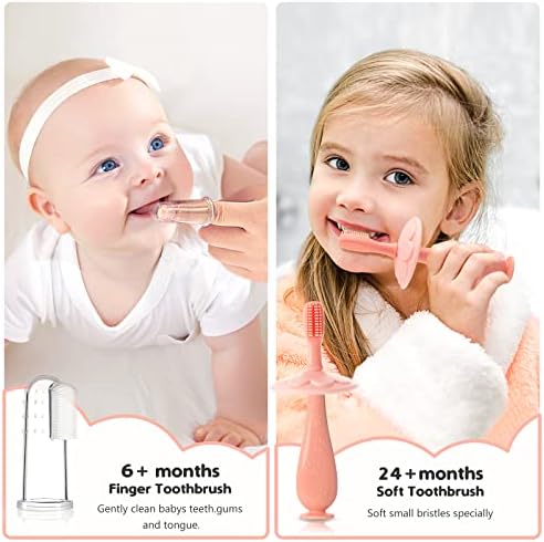 SYNPOS 6 в 1 Комплект Четка за зъби за бебета, U-Образна Четка за Зъби за Деца, Тренировочная Четка за Зъби, четка за
