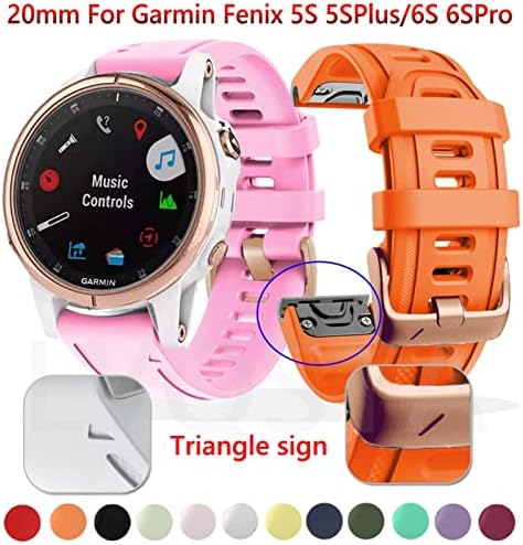 IRJFP 20 ММ и Каишка за часовник Каишки за часовници на Garmin Fenix 7S-6S 6SPro Быстроразъемные Силиконови Лесно Съседни