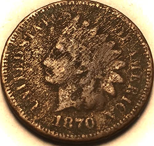 1870 P Индийски Главоболие Цент, Пени Продавачът Е За Добро