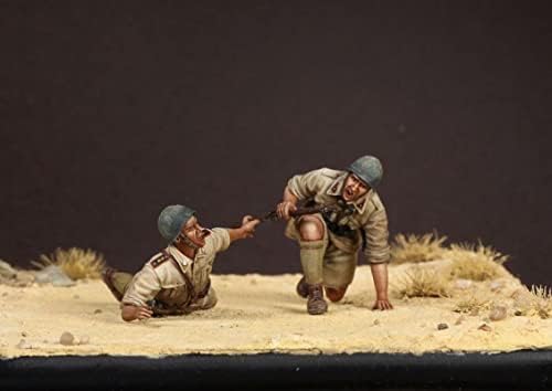 Набор от миниатюрни фигури на войници от смола 1/35 на Втората световна война в Северна Африка //4L7-2 (в разглобено формата и неокрашенный) (2 човека, без основа)