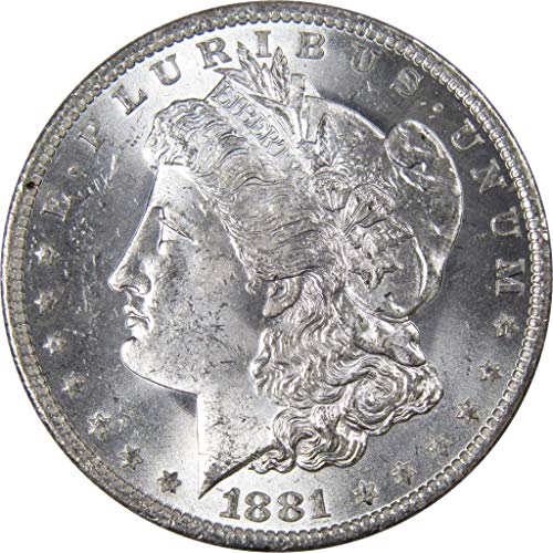Монета 1881 г. O Morgan Dollar BU, не обращающаяся монетным двор на щата 90% Сребро, 1 долар на САЩ