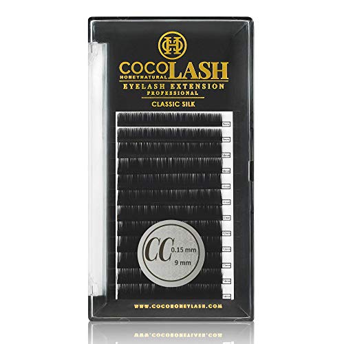 Удължаване на миглите COCO Honey Lash, Класически Кубичен къдря [0,15 mm], Индивидуално удължаване на миглите от изкуствена
