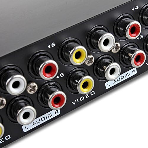 TNP AV Switch Box Ключ-селектор (8 входа и 1 изход) - 8-Лентов Порт Стерео RCA Аудио и композитен видео Ключ-селектор