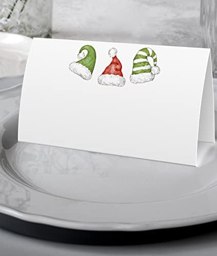 Етикети за коледни палатки с храна (25 опаковки) - Картички за Коледа, картички за сервиране на масата - Са идеални