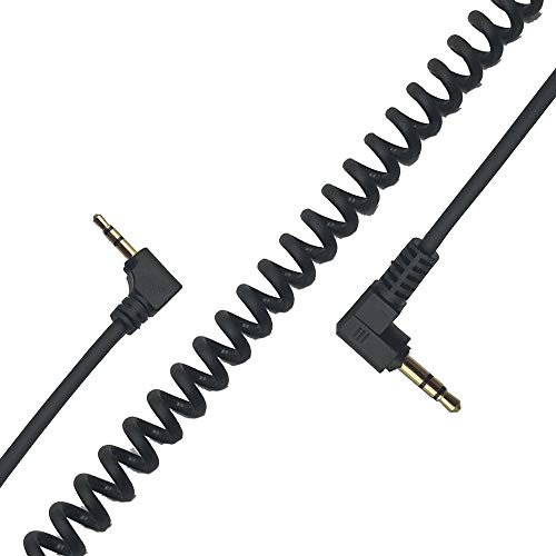 MMNNE Спирален кабел с 3,5 мм-2,5 мм под прав ъгъл от 90 Градуса Навити 3,5 мм Plug-2.5 мм Штекерная Слушалки Стерео Аудио Aux удължителен кабел Стерео Жак Кабел
