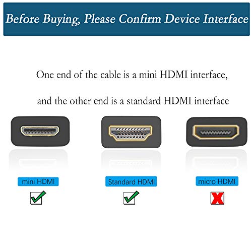 PNGKNYOCN 15 см Мини HDMI към HDMI-Къс кабел, ъгъл на наклон 90 градуса наляво Високоскоростен Мини HDMI Мъжки към HDMI