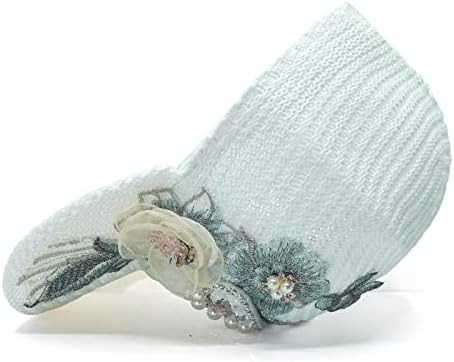 Дишаща бейзболна шапка Дамски Модни Солнцезащитная Шапка Ръчна работа с 3D Цветя с Кристали и Перли, Регулируем Шапка