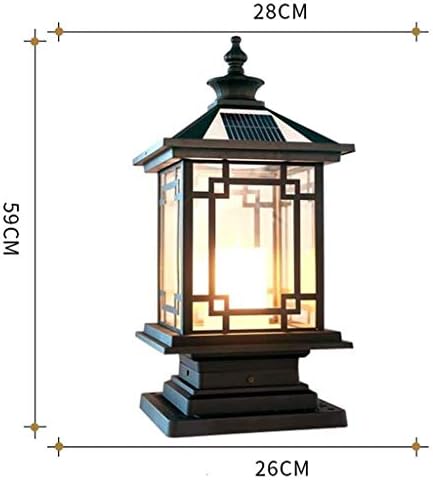 ZPZDD Слънчевата Светлина на колумб, Външен Водоустойчив, с монтиран на стената лампа, Квадратен лампа на Вратата стълб, Открит лампа във вътрешния двор на вилата в гр