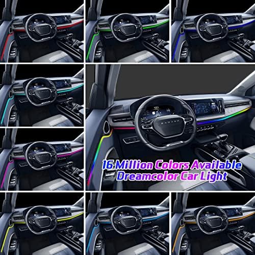 Автомобилни Интериорни осветителни тела Dreamcolor, Автомобилни Аксесоари, WEBUPAR, Автомобилни led лента 6 в 1 с управление чрез приложение и 213 Режими, Акрилни Оптични тела ?