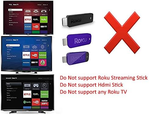 Подмяна на дистанционното управление за стрийминг плеър ROKU 1/2/3/4 LT HD XD XS, но не е съвместим с Roku