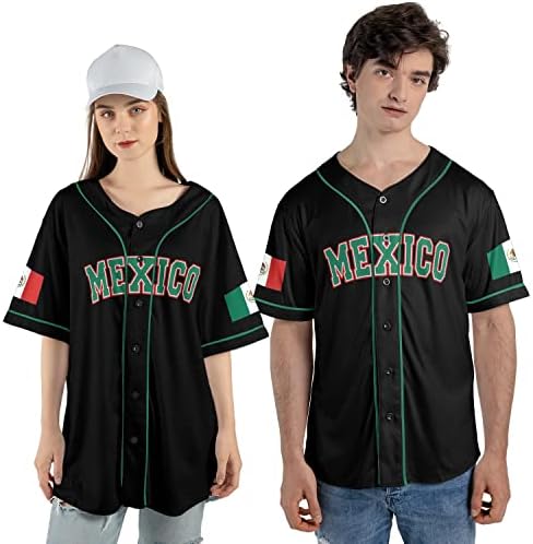 Бейзболна Майк Eagle Mexico, Бейзболна Фланелка с Флага на Мексико за Мъже, Жени S_5XL