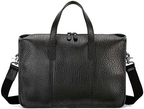 YEBDD Мъжки чанти от телешка кожа с централен слой, 14-инчов Компютърен Бизнес куфарче, чанта за през рамо (Цвят: D, размер: както е показано)