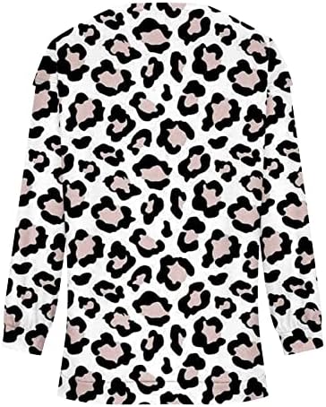 NOKMOPO Спортни Блузи с Дълъг ръкав за Жени, Всекидневни Пуловер с Кръгло деколте и Дълги Ръкави в стил Мозайка,