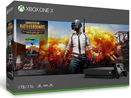 Microsoft Xbox One X Комплект PlayerUnknown's Battlegrounds обем 1 TB + Playerunknown's Battlegrounds Limited Edition | Включва: конзола Xbox One X обем 1 TB, PlayerUnknown's Battlegrounds, безжичен контролер (обновена)