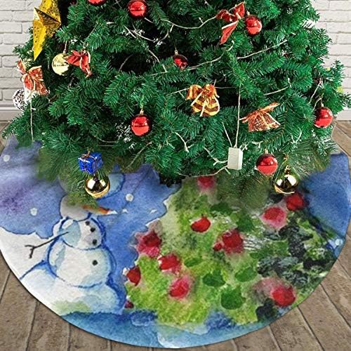 LVeShop Своеобразна Коледно Дърво Пола За Коледно Луксозна Кръгла Подложка За вътрешна и Външна Употреба Селски Празнични Украси Коледна Елха（30/36/48 Три размера）