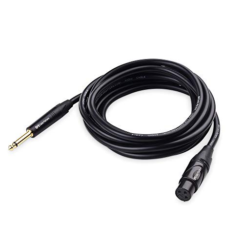 Кабел Има значение Кабел XLR микрофон-1/4 TS 10 фута, Небалансираното Женски кабел XLR-Male 1/4 (6,35 мм) TS