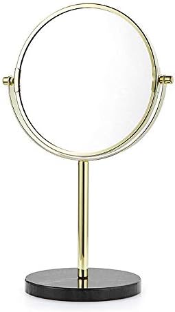 Огледало за грим HTLLT Beauty, Двустранно Огледало за грим От Метал, Офис, Мраморно, Просто Огледало За грим, 19,5 15 35 см