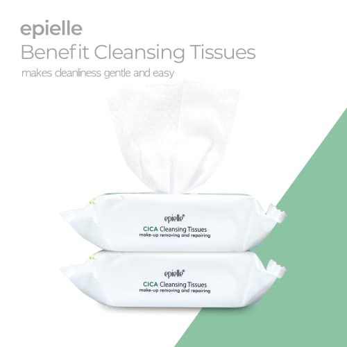 Почистване кърпички за отстраняване на грим Epielle | За отстраняване на грим и спирала за мигли | Без алкохол | Cica / 30