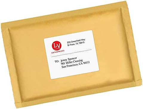 Етикети с адреса на доставка Ейвъри, Лазерни и мастилено-Струйни Принтери, 60 Етикети, Етикети 3-1 / 3x4, Перманентен лепило (15264)