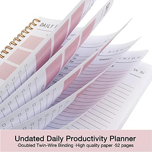 Дневник KAICN - Почасовое график, Дневния ред, планиране на срещи, без дати със списък на нещата, храненията, Бележки 10 × 7,3, Гъвкава корици от PVC, Двухпроводный корици
