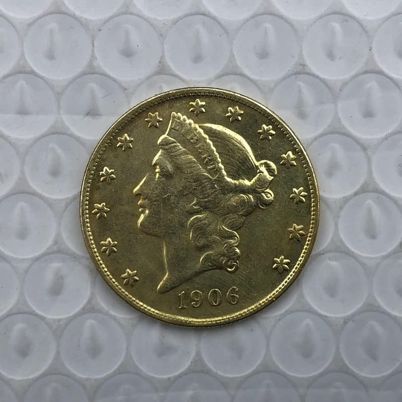 1906P Версия на Американската 20 Златни Монети Латунная Антични Ръчна Чуждестранна Възпоменателна Монета 34 мм