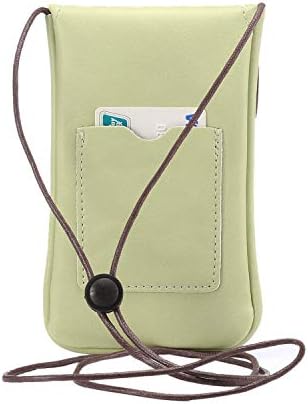 Dinged чанта-кобур за телефон, Малка чанта през рамо за жени, Пътна чанта за телефон, чанта за iPhone Xs Max, 11 Pro Max, Xs, X, 8 Plus, 7 Plus, 6 Plus (Цвят: зелен)
