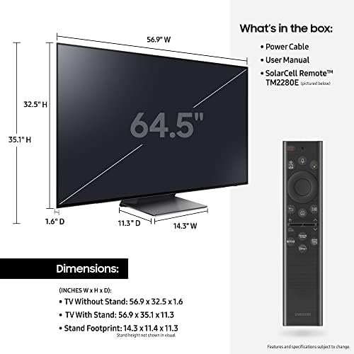 SAMSUNG 55-инчов OLED-дисплей клас 4K серия S95B Quantum HDR, технология Dolby Atmos, звук за проследяване на обекти, лазерен тънък дизайн, Smart TV с вграден Алекса (QN55S95BAFXZA, модел 2022) и звук?