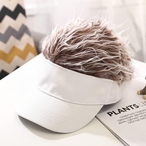 Бейзболна шапка Homoyoyo от изкуствена коса с регулируема солнцезащитная шапка с перука, украсена с шипове, модерна