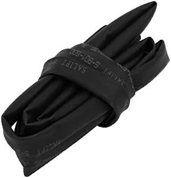 X-DREE с Дължина 1 М, вътрешен диаметър 4,5 mm. Polyolefin свиване тръба черен цвят за ремонт на кабели (1 м на дължина 4,5 мм на вътрешния диаметър. Poliésterfina termoretráctil Tubo негър para repar
