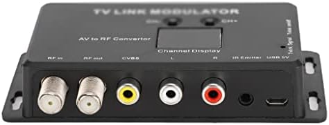 SDFGH UHF TV Link Модулатор на AV-Радиочестотни Конвертор IR удължител с 21-канальным дисплей PAL/NTSC Допълнително Пластмаса Черен (цвят: D)