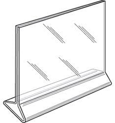 Прозрачен-Ad - LHB-64 - Двустранен Акрилни Вертикална стойка за надписи 6x4 - Поставка за показване на карти меню на масата - Пластмасовата рамка за снимки на Едро (опаковк