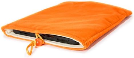 Калъф BoxWave, който е съвместим с ASUS Transformer Book T100 (калъф от BoxWave) - Кадифена торбичка, Мек ръкав от велюровой плат с завязками - Ярко-оранжев