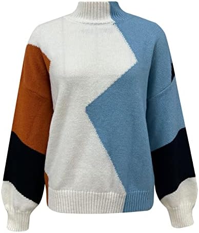 Бизнес с Модерен Асиметричен Пуловер с Дълъг ръкав за дамите, Пуловер за Деня на Майката, Шарени Поло, Комфорт