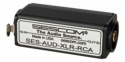 Sescom AUD-XLR-RCA 1-Канален Преобразувател на звука XLR в RCA Балансиран В Небалансный