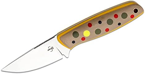 Нож за къмпинг и риболов BOKER PLUS BROOK BROWN TROUT с фиксирано острие, Боядисана дръжка G10, Нож от стомана VG10,