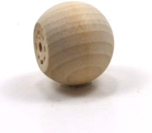 Mylittlewoodshop - Опаковка от 12 топки с плоско дъно с диаметър 1 инч и плоска непреработени дървени 9/16 инча (WW-KBB100-12)